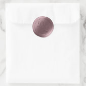 Mauve Paarse 2 letter Monogram Wax Seal Stickers (Tas)