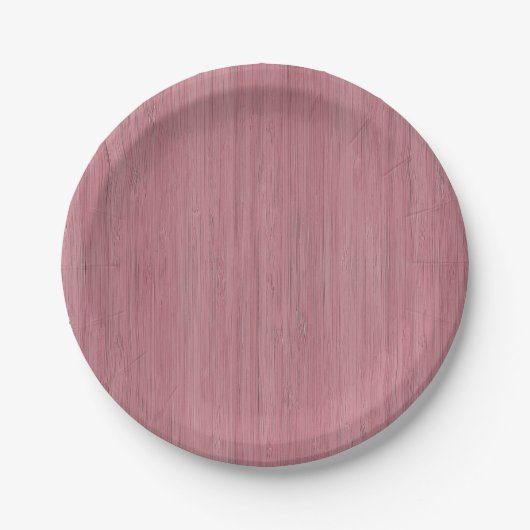 Mauve Paarse Bamboe Wood Grain Kijk Papieren Bordje (Voorkant)