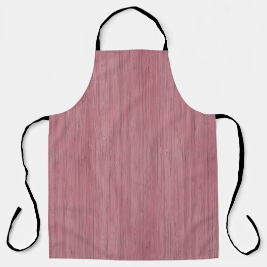 Mauve Paarse Bamboe Wood Grain Kijk Schort (Voorkant)