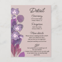 Mauve paarse blush floral bruiloft details