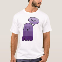 Mauve Paarse Boo Ghost Halloween T-shirt