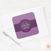 Mauve Paarse bruiloft gunst Stickers (Envelop)