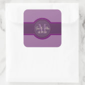 Mauve Paarse bruiloft gunst Stickers (Tas)