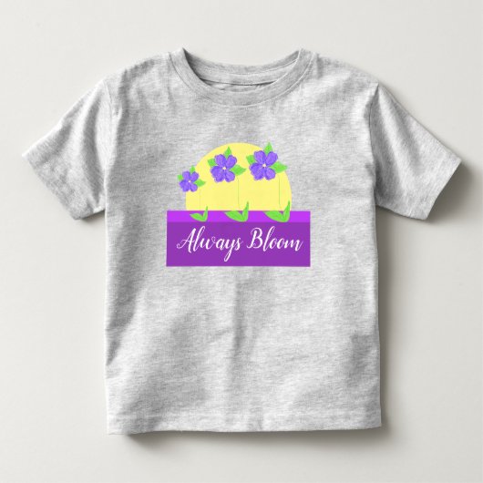 Mauve Paarse en geel Kinder Shirts (Voorkant)