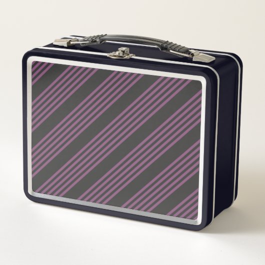 Mauve paarse en houtskool vijf strepen patroon (Voorkant)