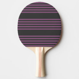 Mauve paarse en houtskool vijf strepen patroon tafeltennisbatje