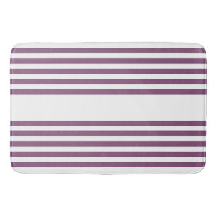 Mauve paarse en witte vijf strepen patroon badmat