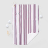 Mauve paarse en witte vijf strepen patroon golfhanddoek (Insitu)
