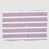 Mauve paarse en witte vijf strepen patroon golfhanddoek (Horizontaal)
