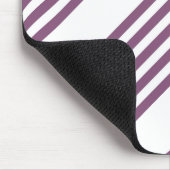 Mauve paarse en witte vijf strepen patroon muismat (Hoek)
