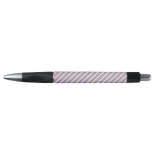 Mauve paarse en witte vijf strepen patroon pen