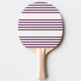 Mauve paarse en witte vijf strepen patroon tafeltennisbatje