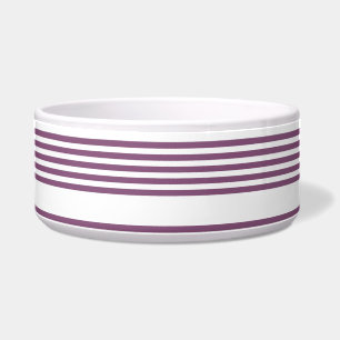 Mauve paarse en witte vijf strepen patroon voerbakje