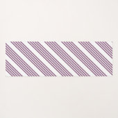 Mauve paarse en witte vijf strepen patroon yogamat (Achterkant (horizontaal))