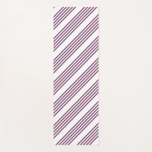 Mauve paarse en witte vijf strepen patroon yogamat