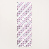 Mauve paarse en witte vijf strepen patroon yogamat (Achterkant)