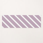 Mauve paarse en witte vijf strepen patroon yogamat (Voorkant (horizontaal))