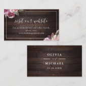 Mauve paarse floral rustic website Tussenkaart Plaatskaartje (Voorkant / Achterkant)