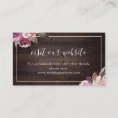 Mauve paarse floral rustic website Tussenkaart Plaatskaartje (Voorkant)