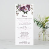 Mauve Paarse Lavendel Violet Bloemen Menu | (Staand voorkant)