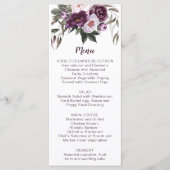 Mauve Paarse Lavendel Violet Bloemen Menu | (Voorkant)