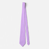 Mauve Paarse met Ivoor Witte Pinstripes Stropdas (Voorkant)