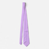 Mauve Paarse met Ivoor Witte Pinstripes Stropdas (Achterkant)