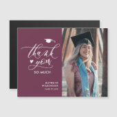 Mauve Paarse minimalistische foto-Afstuderen Harte (Voorkant / Achterkant)