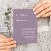 Mauve Paarse moderne typografie in één keer Kaart