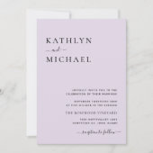 Mauve Paarse moderne typografie in één keer Kaart (Voorkant)