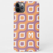 Mauve Paarse perzik Sinaasappel wit Mideeuwse Patr iPhone Hoesje (Achterkant)