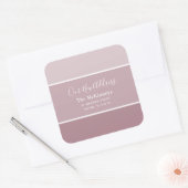Mauve Paint Staal Nieuw adres Vierkante Sticker (Envelop)