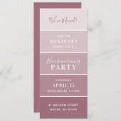 Mauve Paint Swatch Kaart Housewarming Party Invite (Voorkant / Achterkant)