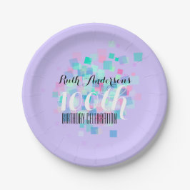 Mauve Pastel Colors 100th Birthday Party P Bord