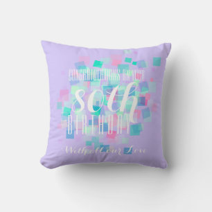 Mauve Pastel Kleuren 80ste Verjaardag Custom Kusse Kussen