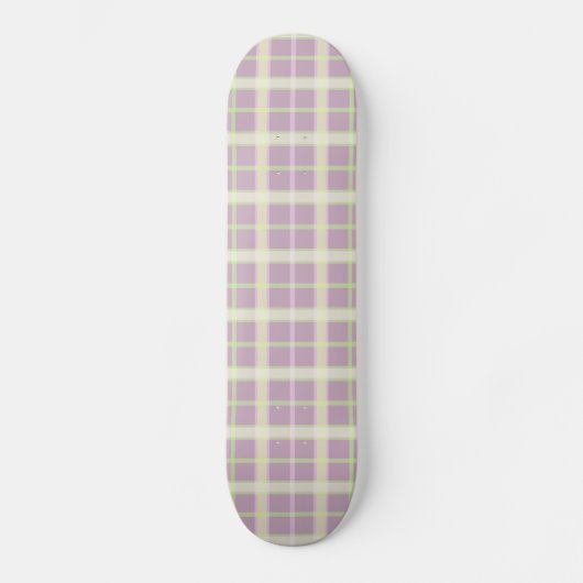 Mauve & Pastels Plaid Skateboard (Voorkant)