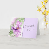 Mauve Peony Waterverf Bedankt Card Kaart (Gele Bloem)