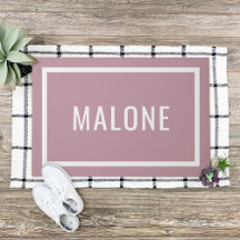 Mauve Personalized Familienaam Doormat