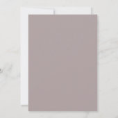 Mauve Perzik Botanische Aquarel Bruiloft Kaart (Achterkant)