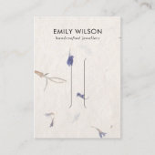 MAUVE PETAL HANDGEMAAKTE PAPIEREN HAARCLIP DISPLAY VISITEKAARTJE (Voorkant)