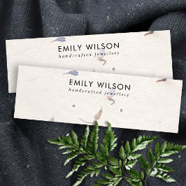 MAUVE PETAL HANDGEMAAKTE PAPIEREN STUD OORBEL DISP MINI VISITEKAARTJE