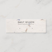 MAUVE PETAL HANDGEMAAKTE PAPIEREN STUD OORBEL DISP MINI VISITEKAARTJE (Voorkant)