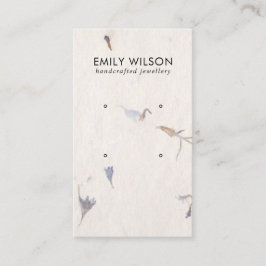 MAUVE PETAL HANDMADE PAPIER 2 STUD EARRING DISPLAY VISITEKAARTJE