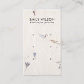 MAUVE PETAL HANDMADE PAPIER 3 STUD EARRING DISPLAY VISITEKAARTJE (Voorkant)