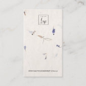 MAUVE PETAL HANDMADE PAPIER STUD EARRING DISPLAY VISITEKAARTJE (Voorkant)