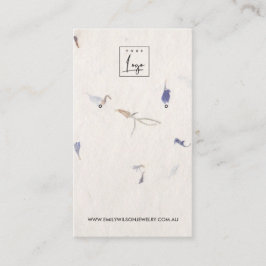 MAUVE PETAL HANDMADE PAPIER STUD EARRING DISPLAY VISITEKAARTJE