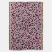 Mauve pink and Charcoal Camo abstract Deken (Voorkant Verticaal)