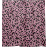 Mauve pink and Charcoal Camo abstract Douchegordijn (Voorkant)