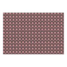 Mauve Pink Black Buffalo Heart Plaid