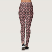 Mauve Pink Black Buffalo Heart Plaid Leggings (Achterkant)